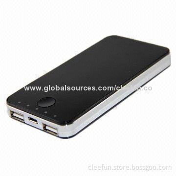 Dual USB Output Portable Power Bank for iPhone/Samsung/HTC with 4000mA Capacity